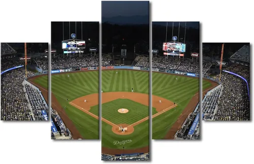 Miniatura 22 de Arte para pared, lienzo para estadio deportivo, arte para pared, diseño de campo de Wrigley en Chicago, pinturas de Chicago, impresiones sobre