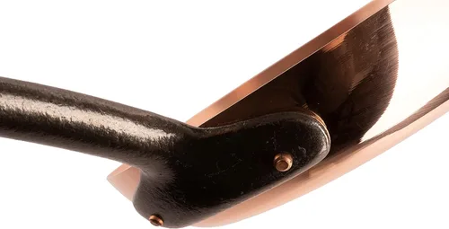 Miniatura 4 de Sartén de cobre puro de paredes gruesas para estufas de inducción sartén de cobre macizo sin recubrimiento (M 9.5 in)