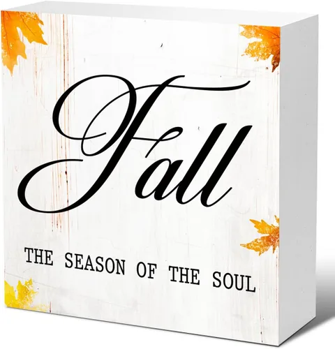 Miniatura 10 de Decoración de escritorio de otoño, letrero de madera de días de otoño nítidos, letrero de bloque de madera de otoño, decoraciones de otoño
