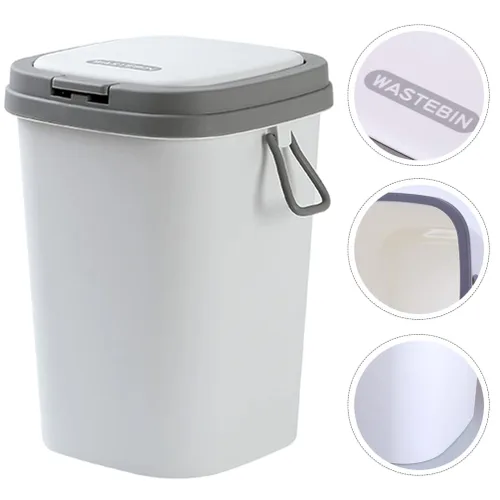 Miniatura 2 de Cabilock Cubo de basura pequeño ampliamente utilizado en cocina, baño, oficina, plástico fácil de usar