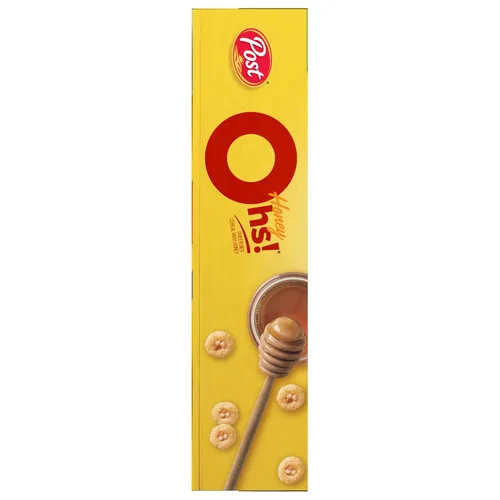 Miniatura 8 de Honey Ohs! Cereales de tamaño familiar, cereal crujiente para desayuno en forma de Os hechos con maíz endulzado, avena y arroz, caja de 20 OZ