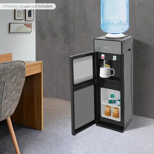 Miniatura 2 de Dispensador de enfriador de agua de carga superior, dispensador de agua gris con capacidad para botella de 5 galones, recipiente de agua caliente