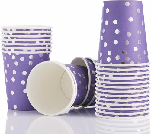 Miniatura 5 de Decoraciones de Fiesta Moradas, 168 Piezas Platos y Servilletas Morados Suministros para Fiestas, Platos de Cumpleaños Lavanda Sirve para 24