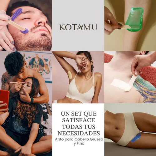 Miniatura 8 de KOTAMU - Kit de depilación con cera para mujeres y hombres, calentador de cera para depilación, kit de cera digital con olla de silicona, ideal