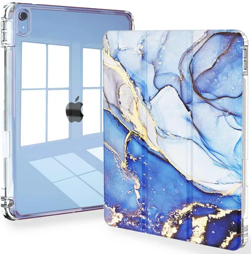 Miniatura 49 de Feams Funda para iPad (A16) 11ª generación de 11 pulgadas 2025, iPad de 10.9 pulgadas 2022, cubierta trasera transparente delgada de tres pliegues