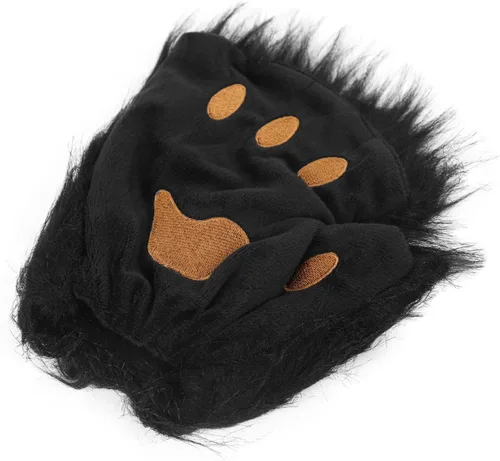 Miniatura 51 de Guantes de garra para disfraz de Halloween, medio dedo, lobo, oso, gato, guantes, guantes de piel sintética para mascarada, cosplay, utilería de mano