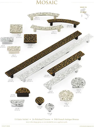 Miniatura 3 de Schaub Mosaic Collection - Pomo rectangular de 1-7/8 pulgadas (1.890 in), cromo pulido, 235-26