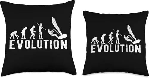 Miniatura 3 de Windsurf Wind Surf Evolution Funny Vintage Throw Pillow
