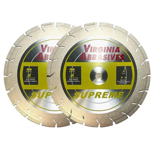 Miniatura 24 de Virginia Abrasives 425-08408 - Hoja de diamante de hormigón de uso general UV de 9 pulgadas - Cortador húmedo y seco para hormigón/asfalto