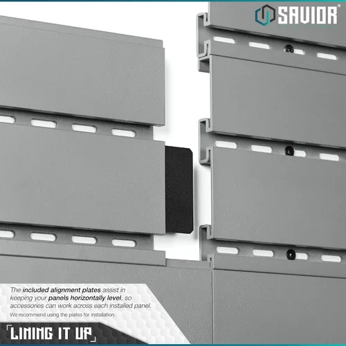 Miniatura 4 de Savior Equipment Sistema de rack de pared de acero resistente, paneles de pared de acero resistente, almacenamiento de montaje en pared, 5 o 10 Gris