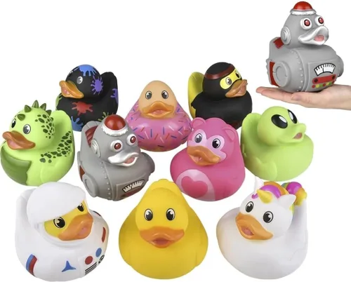 Miniatura 5 de Big Rubber Ducky - Mezcla coleccionable (5.5 pulgadas) de alienígena, robot, dinosaurio, splat, ninja, confeti, corazón rosa, amarillo, unicornio