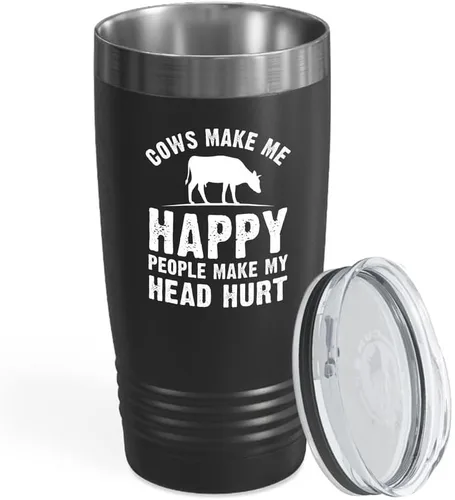Miniatura 24 de Dairy Farmer - Vaso vikingo negro de 20 onzas – I Plan My Social Life – Farmhouse Country Boy Girl Tractor Flower Valley Backyard Cluck Hens Barn