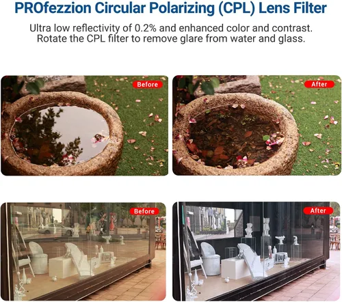 Miniatura 2 de PROfezzion Filtro CPL de 1.594 in, filtro polarizador de lente para Sony ZV-E10 II ZVE10 ZV-1F ZV1F A6700 A6500 A6400 A6300 A6100 A6000 ZV-E1 ZVE1