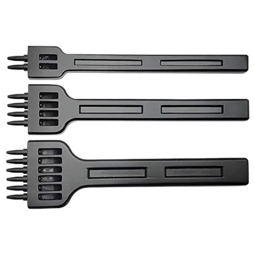 Citían - Juego de cinceles de costura de garra de 2/4/6 dientes, perforador redondo de 4 mm para manualidades en cuero DIY