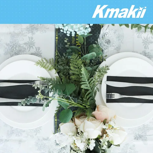 Miniatura 7 de KMAKII Servilletas desechables negras para cena, servilletas de tela como servilletas de papel de lino, toallas de mano de papel para baño, bodas