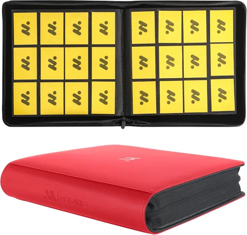 Miniatura 19 de Carpeta de tarjetas con 12 bolsillos, carpeta de tarjetas intercambiables con capacidad para hasta 1200 tarjetas con 50 fundas, álbum con cremallera