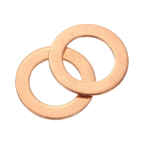 Miniatura 7 de uxcell Arandela Plana M6, 50 Piezas Arandelas de Anillo Plano de Cobre de 12mm de Diámetro Exterior Junta de Sellado de Metal para Tornillos, Pernos
