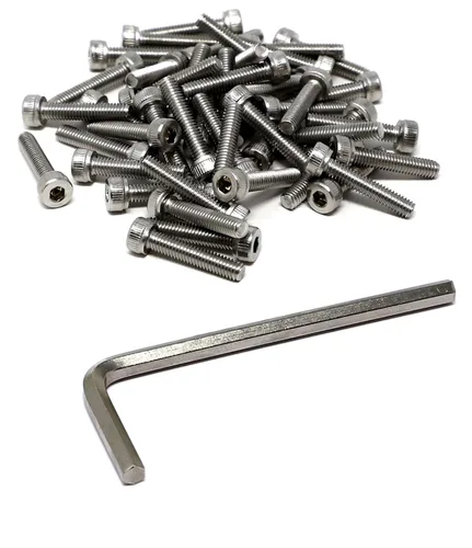 Miniatura 9 de iexcell 25 piezas M4 x 60/65/70/75/3.150 in paso de rosca 0.028 in acero inoxidable 304 cabeza hexagonal Tornillos Tornillos surtido Kit