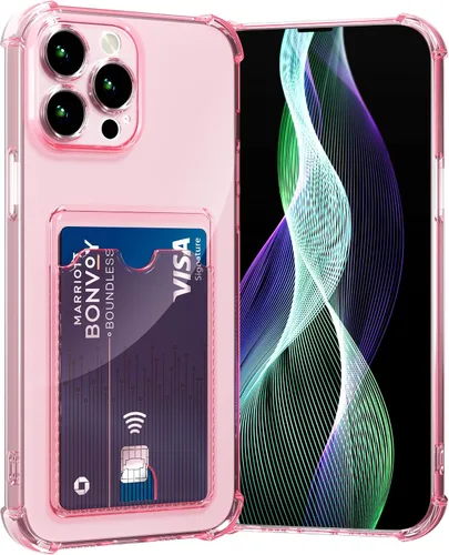 Miniatura 15 de AKABEILA Funda para iPhone 11 Pro Clear Cute Phone Case Soft TPU Wallet Case Slim Bag Cover a prueba de golpes con ranura para tarjetas Transparente
