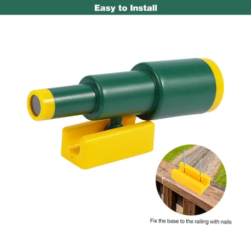 Miniatura 4 de RedSwing Accesorios para patio de recreo para niños, accesorios de juego con rueda de barco pirata y telescopio para patio trasero al aire libre