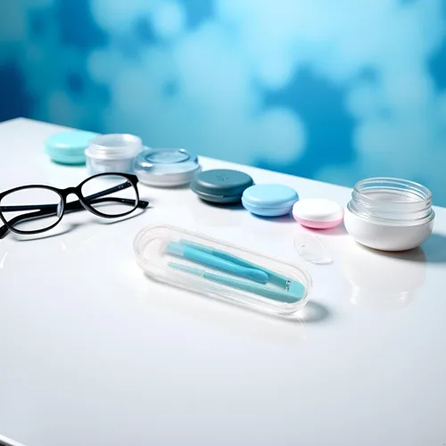 Miniatura 5 de Aplicador de lentes de contacto azules, removedor y pinzas, punta suave, compacto, multiusos