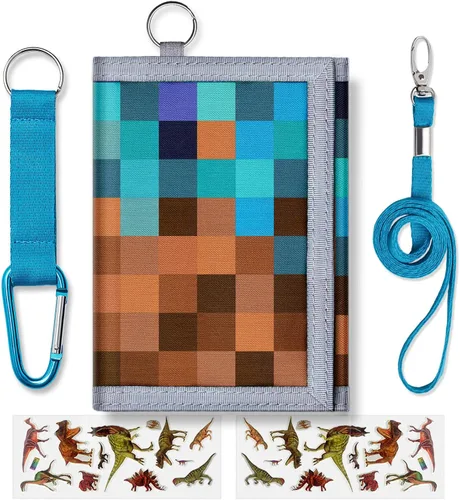 JINIHFW Carteras infantiles para niños, carteras para niños de 9 a 12 años, cartera para niños de 6 a 8 años, billetera triple para niños, cartera