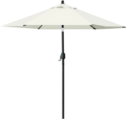 Sunnyglade Sombrilla de Patio de 7.5 Pies para Exteriores, Sombrilla de Mesa de Mercado con Botón de Presión de Inclinación/Manivela, 6 Varillas