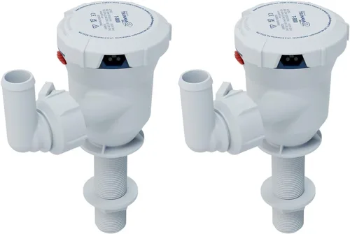 Miniatura 8 de Attwood Bomba aireadora Tsunami MK2 T500 (12 V), 500 GPH, recta a través del casco con accesorios (codo y recto). Reemplazo directo para attwood
