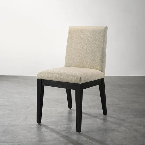 Miniatura 3 de Roundhill Furniture Rocco - Juego de 2 sillas de comedor contemporáneas de madera maciza, color beige