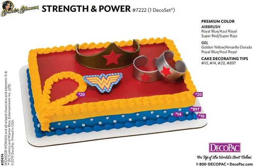 Miniatura 8 de Mujer Maravilla Strength & Power juego de decoración de pasteles