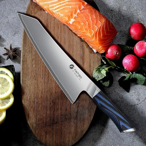 Miniatura 7 de FINTISO - Cuchillo de chef de 8 pulgadas, cuchillo de cocina de gama alta con mango G10, cuchillo de cocina profesional de acero inoxidable japonés