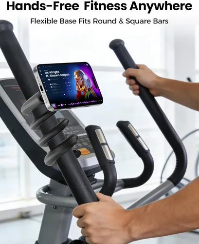 Miniatura 2 de Soporte flexible para cinta de correr, soporte magnético de cuello de cisne para teléfono celular compatible con MagSafe, iPhone 17-12 y Android