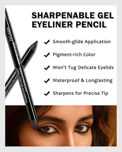 Miniatura 3 de Lápiz delineador de ojos de gel, 3 unidades, color marrón y negro, impermeable, a prueba de manchas, delineador de ojos, delineador de ojos, 2