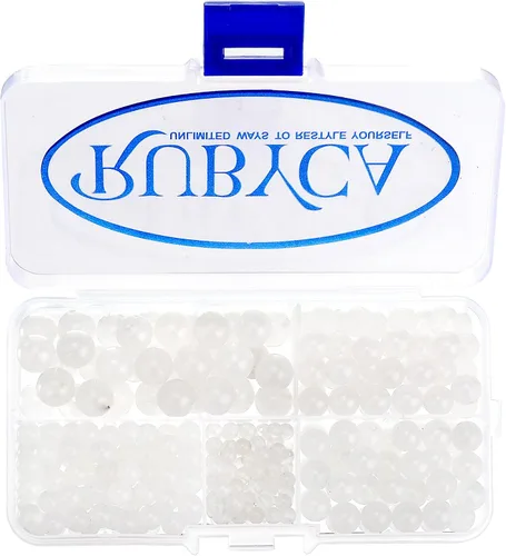 Miniatura 11 de RUBYCA Natural negro lava piedras preciosas redondas sueltas cuentas organizador caja de plástico fabricación de joyas mezcla tamaños