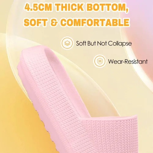 Miniatura 2 de Sandalias de nube para niños, niñas, niños, pantuflas de ducha y baño, cómodas pantuflas antideslizantes de suela gruesa para verano, zapatos