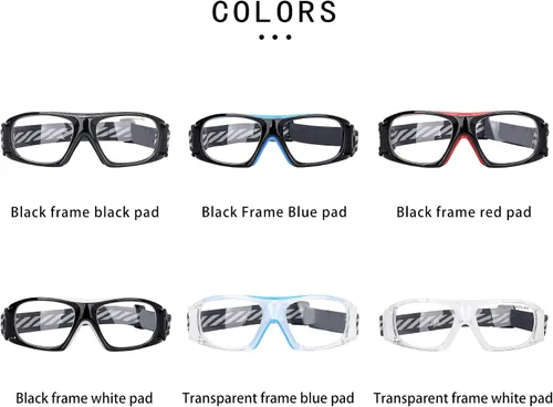 Miniatura 7 de SooGree Gafas deportivas para baloncesto, fútbol, fútbol, gafas protectoras de seguridad, gafas de raquetbol para adultos, lentes reemplazables