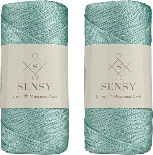 Miniatura 175 de Sensy Premium Cuerda de Poliéster de 2mm 251 Yardas Cuerda de Polipropileno 100% Cordón de Macramé 2mm Cordón para Bolsa de Ganchillo Cuerda