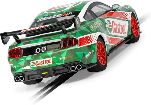 Miniatura 4 de Scalextric Ford Mustang GT4 Castrol 1:32 Drift 360 Guideblade Slot Race Car C4327