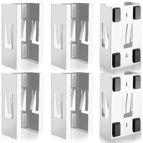 Miniatura 12 de Lounsweer 2 soportes magnéticos dispensadores de guantes de montaje en pared, cajas de guantes de calidad comercial, toallitas, papel para caja