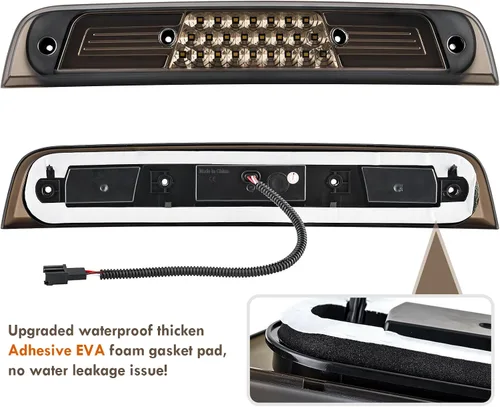 Miniatura 3 de Tercera Luz de Freno LED Ahumada Compatible con RAM 1500 2019 2020 2021 2022 2023 2024 Luces de Freno Traseras de Montaje Alto 3ra