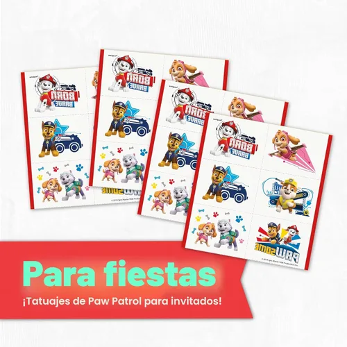 Miniatura 6 de Suministros y decoraciones para fiestas de Paw Patrol, suministros de fiesta de cumpleaños de Paw Patrol, sirve para 16 invitados, con licencia
