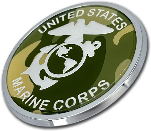 Miniatura 3 de Emblema de camuflaje cromado para automóvil de Marine Corps