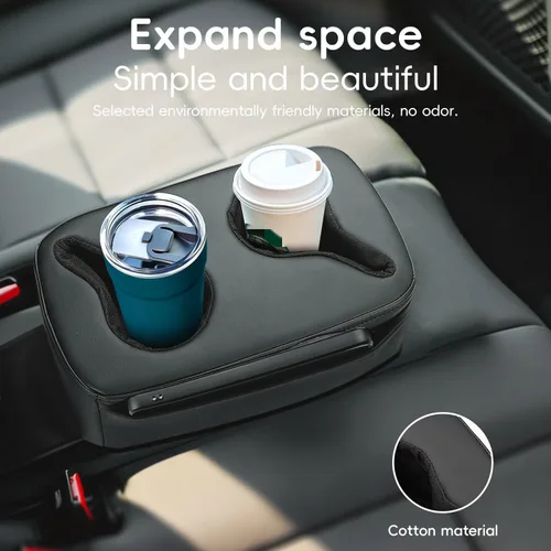Miniatura 4 de MARCHFA Bandeja para portavasos para automóvil, soporte para bebidas para automóvil, SUV, organizador de asiento trasero, accesorios, soporte