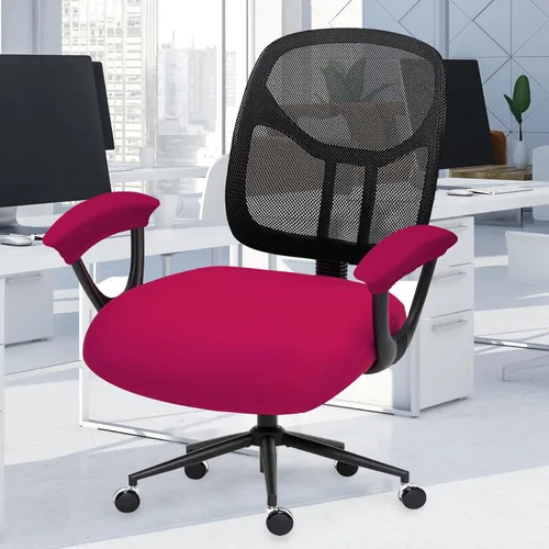 Miniatura 78 de Fundas elásticas para asiento de silla de oficina de escritorio - Funda universal de spandex para silla de computadora - Fundas removibles lavables