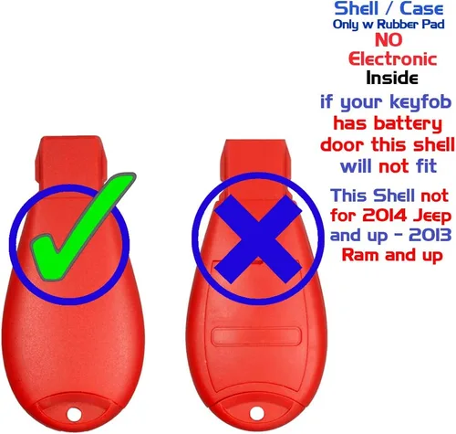 Miniatura 2 de 1 llavero rojo sin llave con 7 botones de arranque remoto para automóvil Fobik Shell / CASE M3N5WY783X, IYZC01C para Town Country Volkswagen Routan