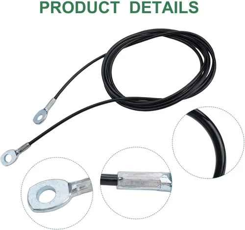 Miniatura 3 de Cable de alambre de acero de repuesto para gimnasio en casa, apilamiento de pesas, cuerda de polea de fitness de 0.197 in de grosor
