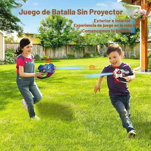 Miniatura 4 de Juego de 2 Pistolas de Etiqueta Láser con Proyector, Juego de Disparos Lazer para Niños, Adolescentes y Adultos con Pantalla de Puntuación LED