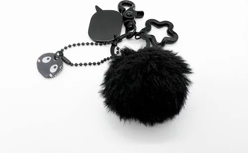 Miniatura 6 de YJacuing Llavero de peluche Dust Bunny Soot Sprite (estilo A)