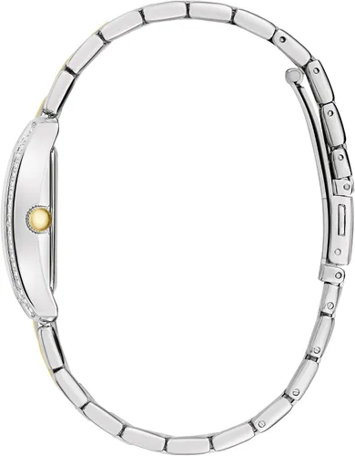 Miniatura 2 de Caravelle by Bulova - Reloj de cuarzo clásico de 3 manecillas para mujer, con números romanos, caja rectangular, cristal mineral curvo