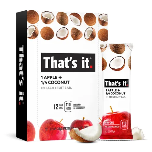 Miniatura 8 de That's it. Manzana+Mango+Chili 100% Natural Gran Sabor Barra de Fruta Seca Real, Vegana, Sin Gluten, Paleo, Kosher, Sin OMG, Sin Conservantes, Sin